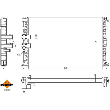 NRF | Kühler, Motorkühlung | 53842A