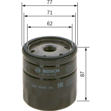 BOSCH 0 451 103 349 Ölfilter