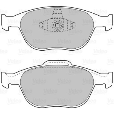 Valeo | Bremsbelagsatz, Scheibenbremse | 598639