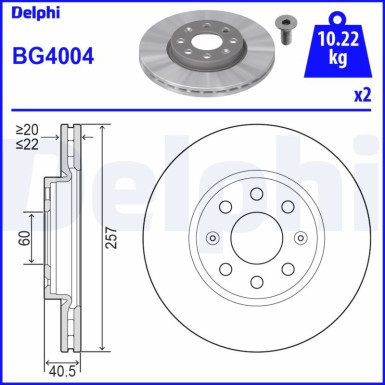 Delphi | Bremsscheibe | BG4004