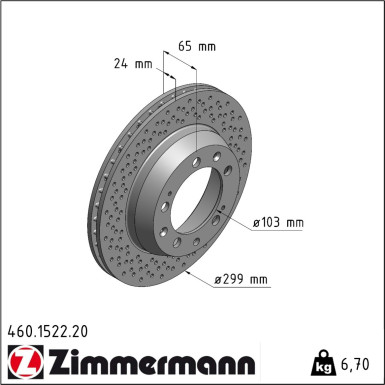 Zimmermann | Bremsscheibe | 460.1522.20