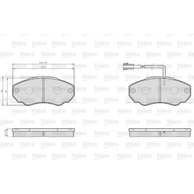 Valeo | Bremsbelagsatz, Scheibenbremse | 872918