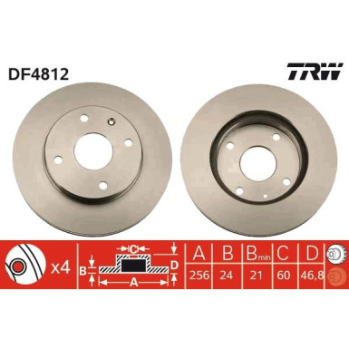 TRW | Bremsscheibe | DF4812