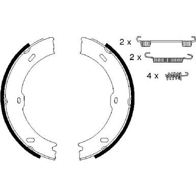 BOSCH | Bremsbackensatz, Feststellbremse | 0 986 487 720