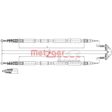 Metzger | Seilzug, Feststellbremse | 11.5867