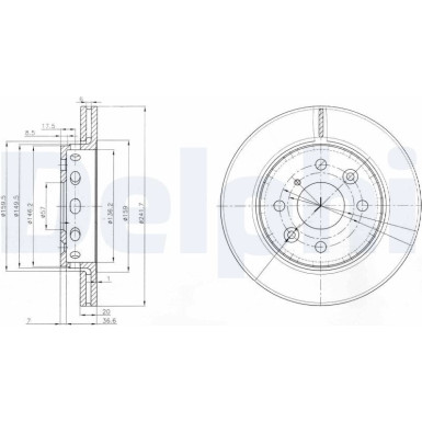 Delphi | Bremsscheibe | BG3074