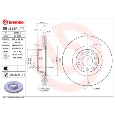 Brembo | Bremsscheibe | 09.8324.11