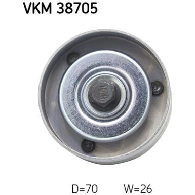 SKF | Umlenk-/Führungsrolle, Keilrippenriemen | VKM 38705