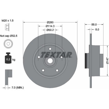 Textar | Bremsscheibe | 92196003