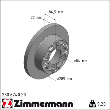 Zimmermann | Bremsscheibe | 230.6240.20