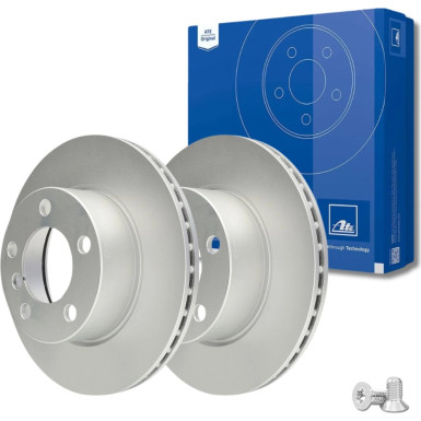 ATE 24.0122-0239.1 Bremsscheibe Ø284mm, 5x120,0, Belüftet, beschichtet, hochgekohlt, mit Schrauben