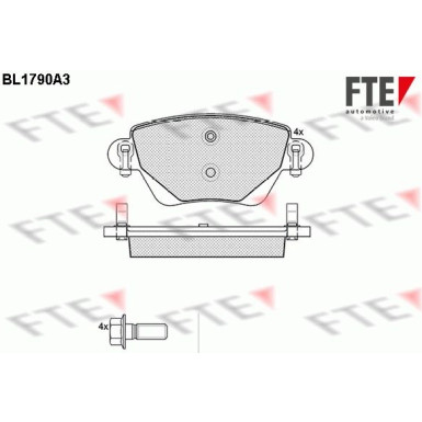 FTE | Bremsbelagsatz, Scheibenbremse | 9010361