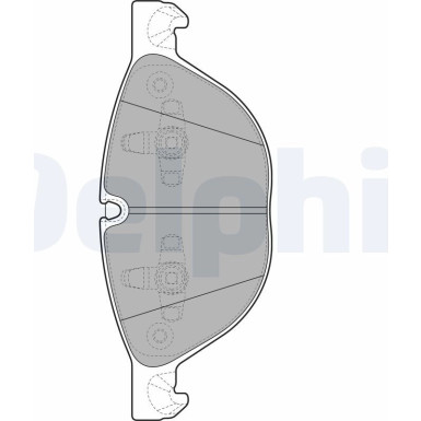 Delphi | Bremsbelagsatz, Scheibenbremse | LP2091