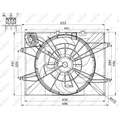 NRF | Lüfter, Motorkühlung | 47564
