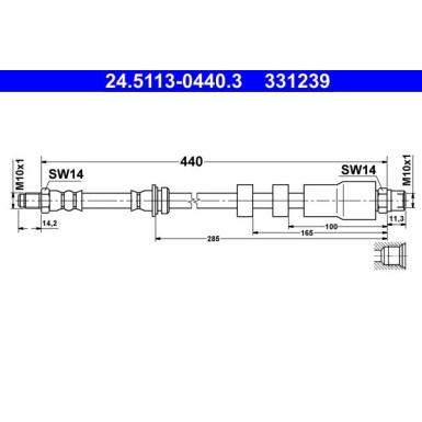 ATE | Bremsschlauch | 24.5113-0440.3