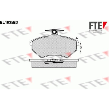 FTE | Bremsbelagsatz, Scheibenbremse | 9010016