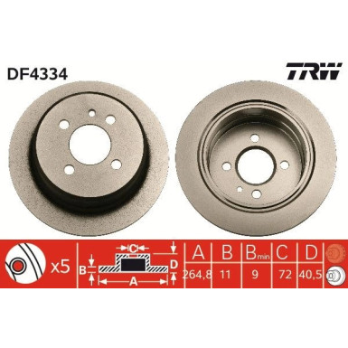 TRW | Bremsscheibe | DF4334