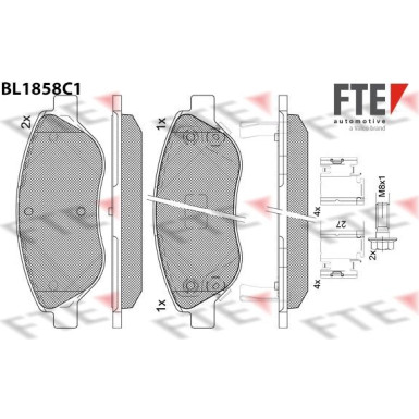 FTE | Bremsbelagsatz, Scheibenbremse | 9011085