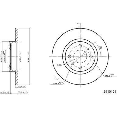 Metzger | Bremsscheibe | 6110124