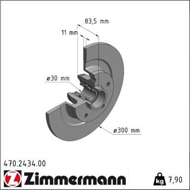 Zimmermann | Bremsscheibe | 470.2434.00