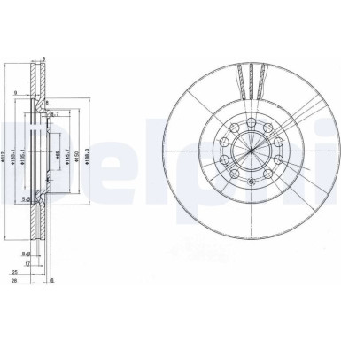 Delphi | Bremsscheibe | BG3528