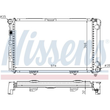 Nissens | Kühler, Motorkühlung | 62671A