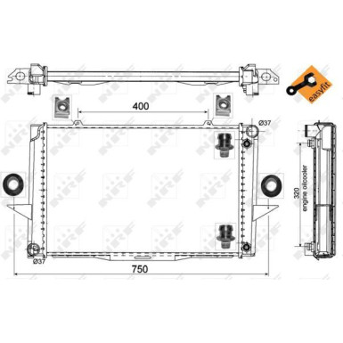 NRF | Kühler, Motorkühlung | 529509