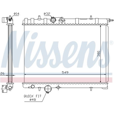 Nissens | Kühler, Motorkühlung | 63697