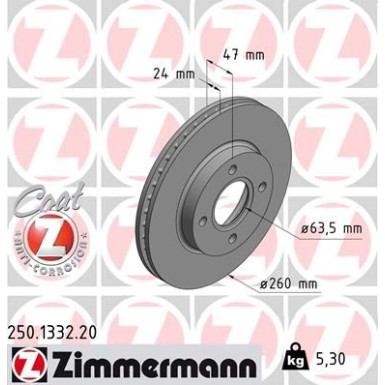 Zimmermann | Bremsscheibe | 250.1332.20