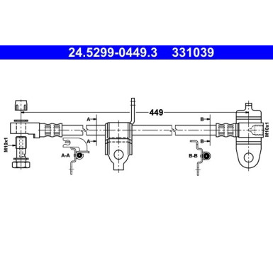 ATE | Bremsschlauch | 24.5299-0449.3