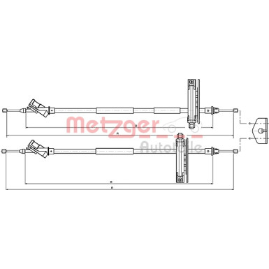 Metzger | Seilzug, Feststellbremse | 10.5361