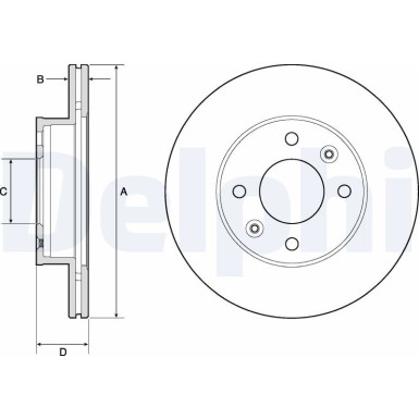 Delphi | Bremsscheibe | BG3935C