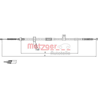 Metzger | Seilzug, Feststellbremse | 17.1483