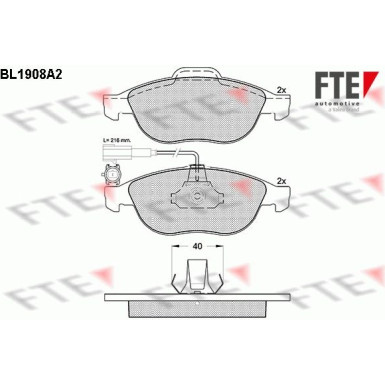 FTE | Bremsbelagsatz, Scheibenbremse | 9010497