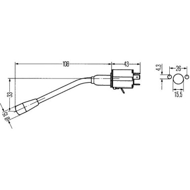 Hella | Lenkstockschalter | 6BA 001 539-001