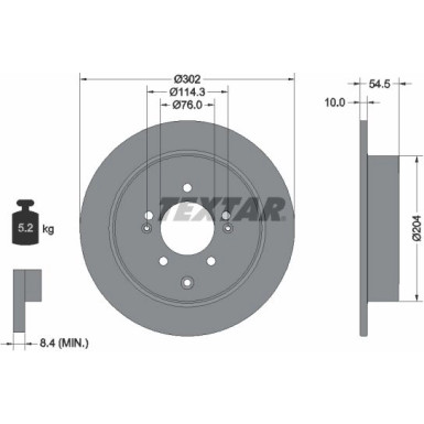 Textar | Bremsscheibe | 92293303