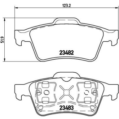 Brembo | Bremsbelagsatz, Scheibenbremse | P 59 044