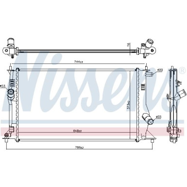 Nissens | Kühler, Motorkühlung | 68503