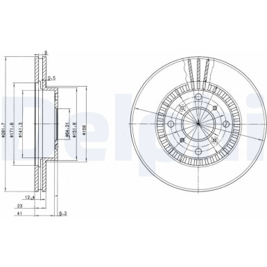 Delphi | Bremsscheibe | BG2815