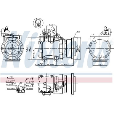 Nissens | Kompressor, Klimaanlage | 89264