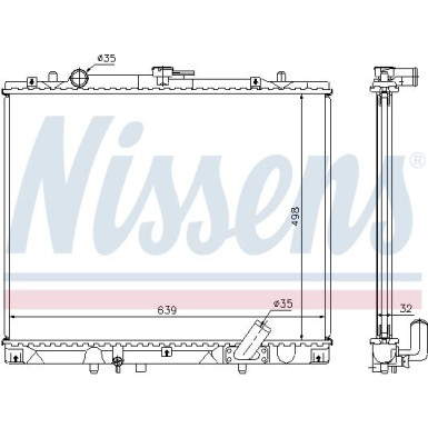 Nissens | Kühler, Motorkühlung | 62895A