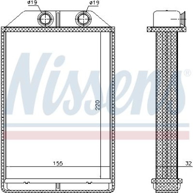 Nissens | Wärmetauscher, Innenraumheizung | 70234