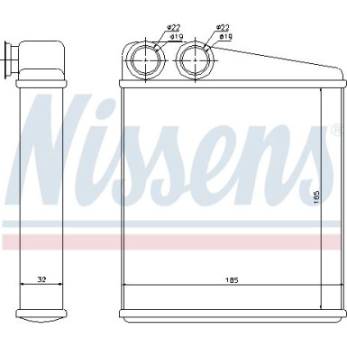 Nissens | Wärmetauscher, Innenraumheizung | 72206