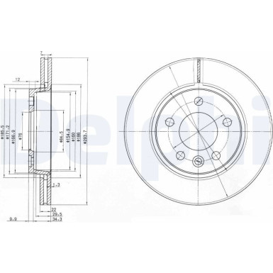 Delphi | Bremsscheibe | BG3893