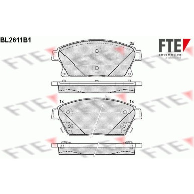 FTE | Bremsbelagsatz, Scheibenbremse | 9010859