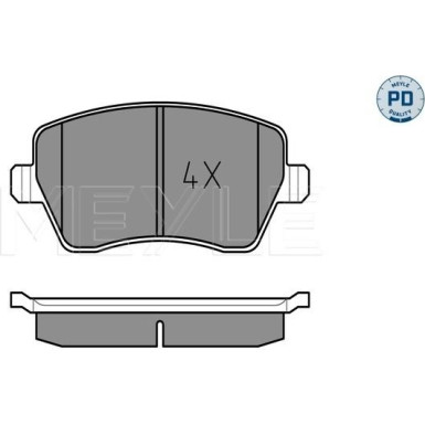 Meyle | Bremsbelagsatz, Scheibenbremse | 025 239 7317/PD