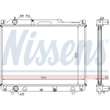 Nissens | Kühler, Motorkühlung | 64196A