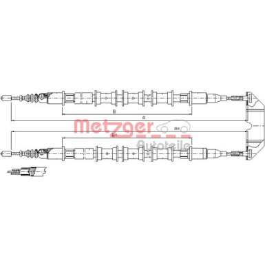 Metzger | Seilzug, Feststellbremse | 11.5933