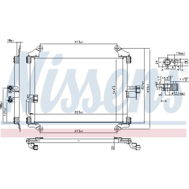 Nissens | Kondensator, Klimaanlage | 94700