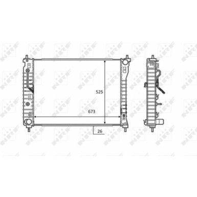NRF | Kühler, Motorkühlung | 58449